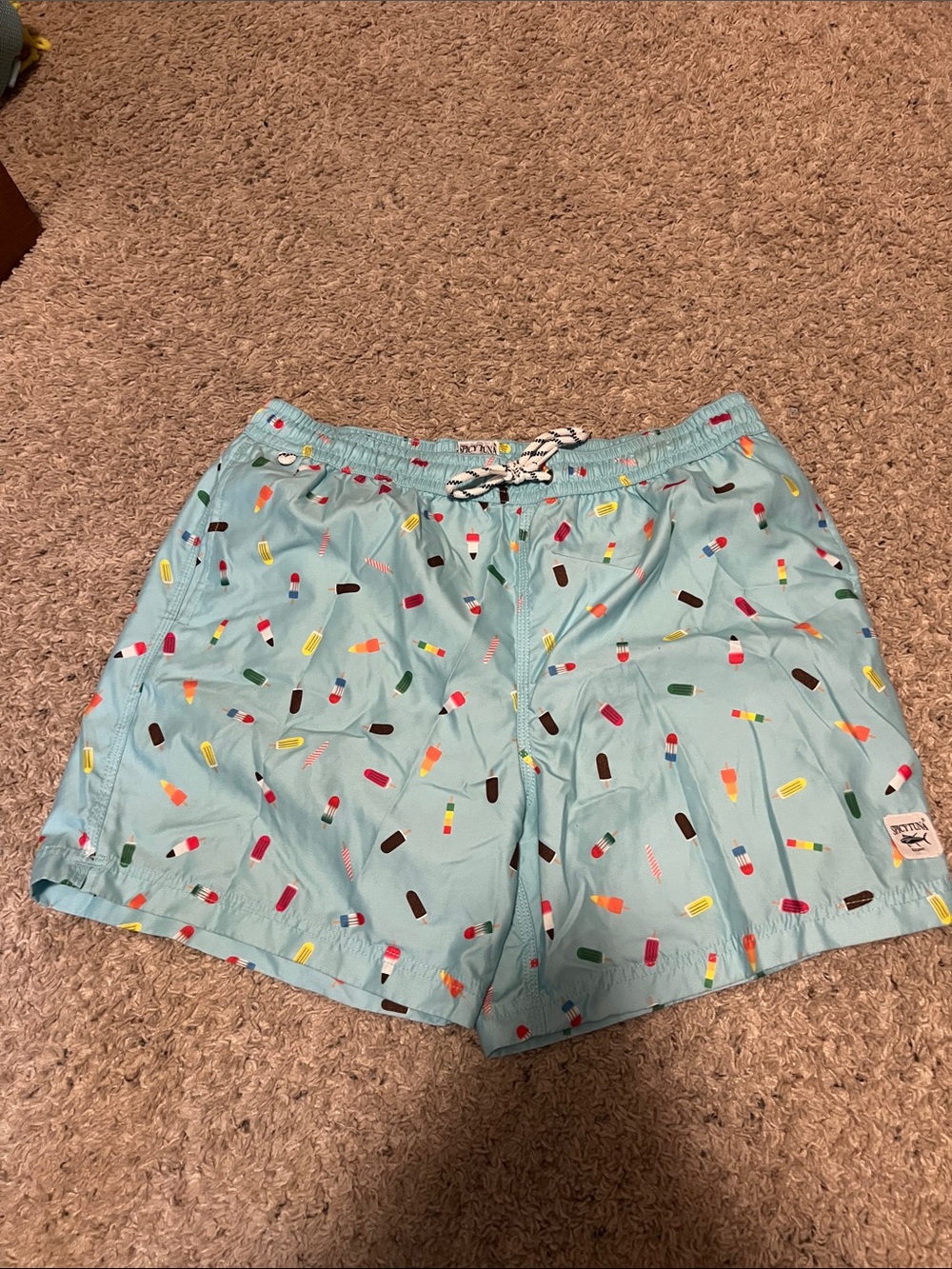 Pitusa Light Blue Popsicle Pattern Swim Shorts